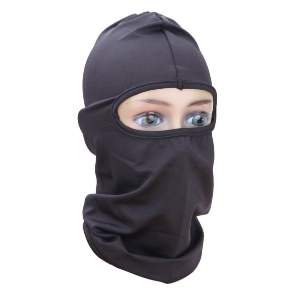 Face protection mask / hood, for paintball, skiing, motorcycling, airsoft, light black color